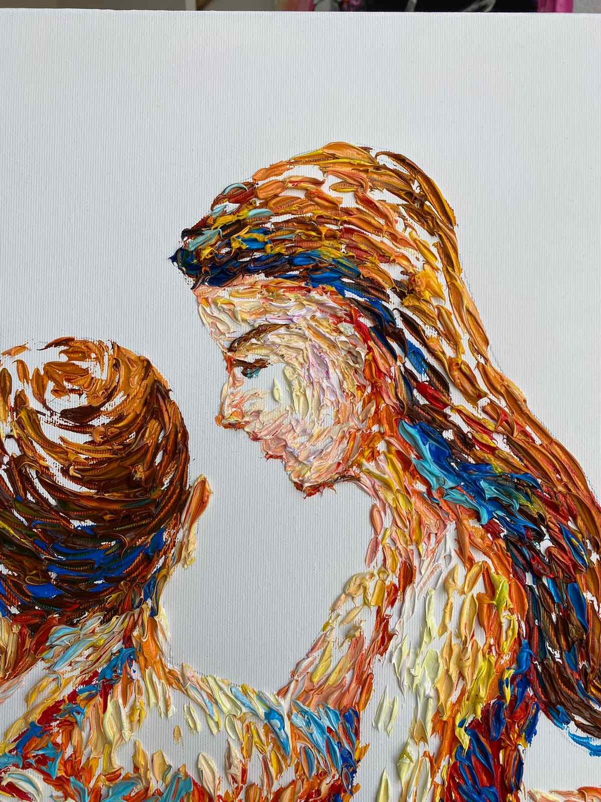 Extra Large Abstract Family Paintings On Canvas Love Artwork Etsy