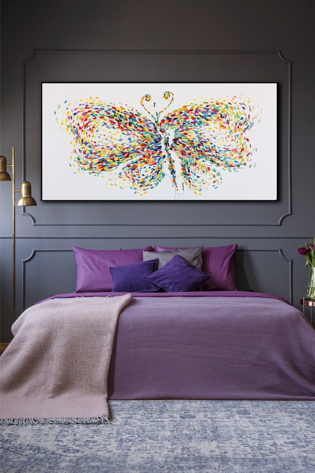 Oversize Wall Art Abstract Butterfly Wall Art Butterfly Paintings on