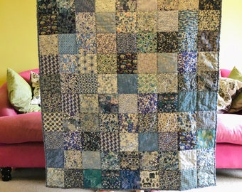Trapunta patchwork Blue Liberty per lettino