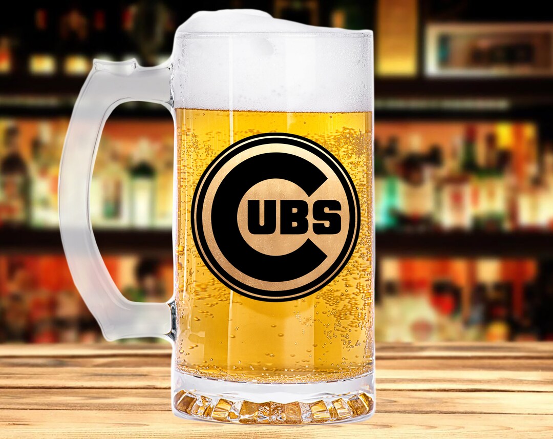 Chicago Cubs Beer Mug Glass Personalized Gift for Men Baseball Etsy