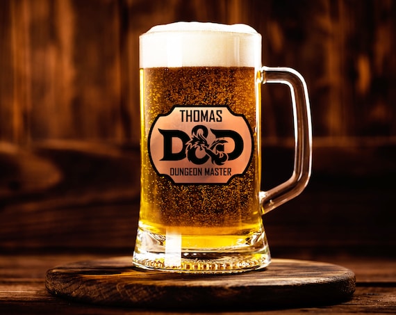 Best Gift D/&D Gift Gamer Wooden Beer Mug Dungeon and Dragons Mug Personalized Gamer Gift Beer Tankard Gift K86 Personalized Beer Stein