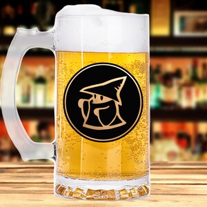 Final Fantasy BLACK MAGE Beer Mug Stein Beer Lover Gift Glass Personalized Gamer Gifts Geek Gift Beer Stein Fathers Day Gift For Him k551