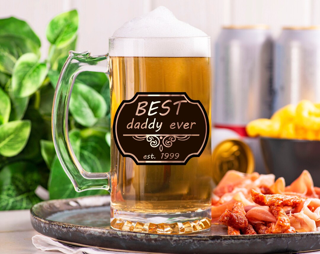 Best Daddy Ever Mug, Personalized Beer Mug, Father's Day Mug, Father's