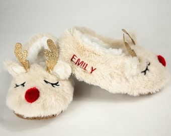 kids rudolph slippers