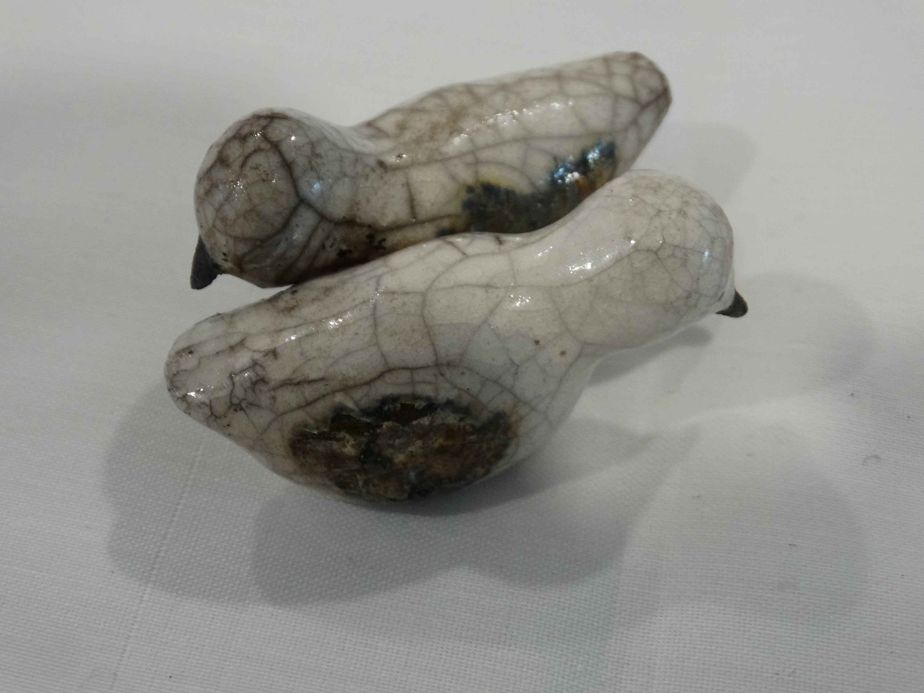 Oiseaux Calins en Raku