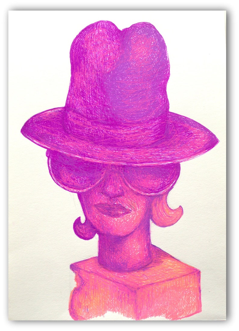 Original graphic Woman in violet Original graphic Woman in violet