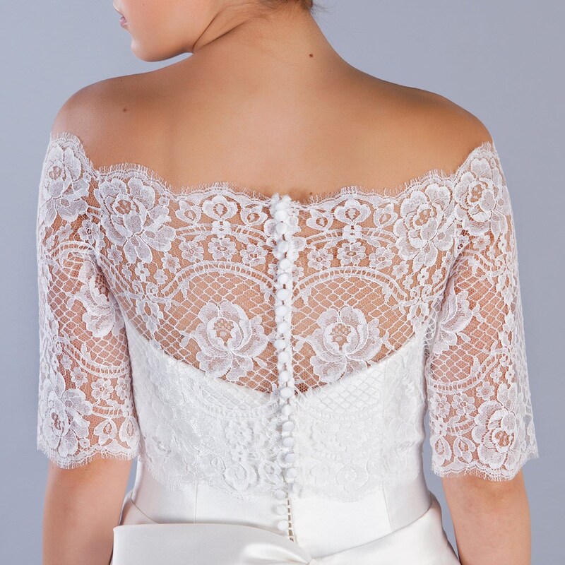 Romantic Sparkling Bridal Lace Top main image 1