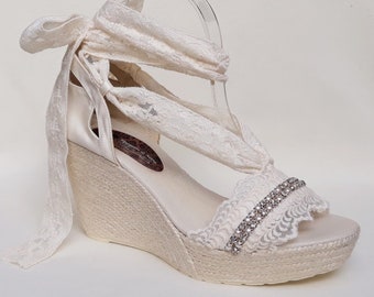 Bridal Shoes, Espadrilles for Brides, Shoes for brides, Wedges for brides