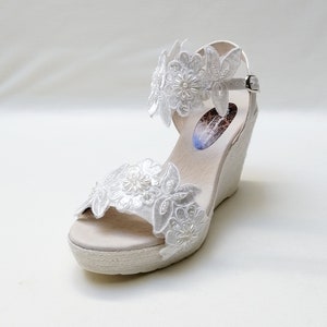 Bridal Espadrilles Wedge, Espadrilles for Brides, Wedges For Brides