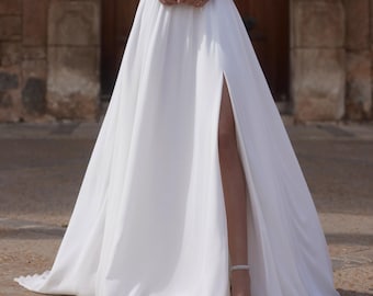 Bridal separates skirts, Bridal gowns & separates, Bridal skirt with slit, Bridal skirt, Courthouse bridal dress, Bridal skirt train