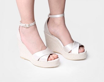 Wedges Bridal Espadrilles - Etsy