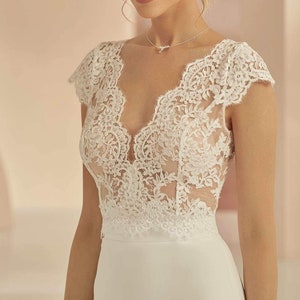 Boho Braut Bolero, Spitze Bolero für Hochzeit, Spitzen Bolero für Bräute, Chaqueta de boda, Top de encaje novias Bild 1