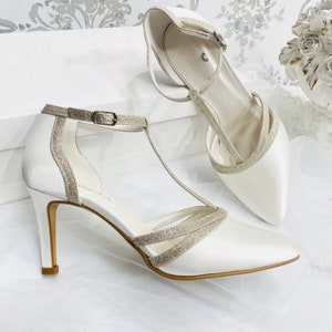Bridal shoes, Bridal shoes heels, Bridal shoes closed toe, Bridal shoes gold, Wedding shoes, Pretty bridal shoes, Vegan bridal shoes