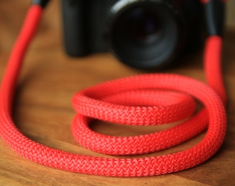 Bracelet corail rouge / Dragonne corail rouge pour appareil photo / Dragonne pour reflex numérique