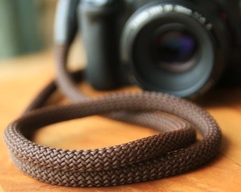 Cinturino marrone scuro / cinturino per fotocamera marrone scuro / cinturino DSLR