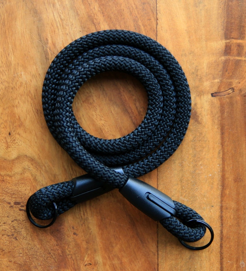 Total Black Strap / Black Camera Strap / DSLR Strap image 3