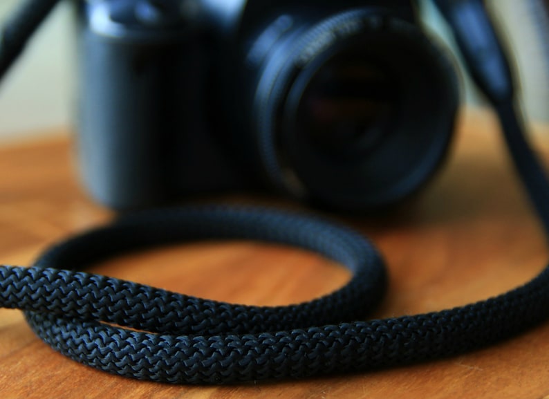 Total Black Strap / Black Camera Strap / DSLR Strap image 2