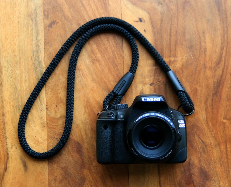 Total Black Strap / Black Camera Strap / DSLR Strap image 1