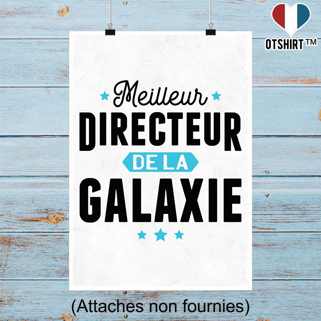 Affiche Meilleur Directeur | Cadeau Humour Décoration Murale Poster Citation Anniversaire