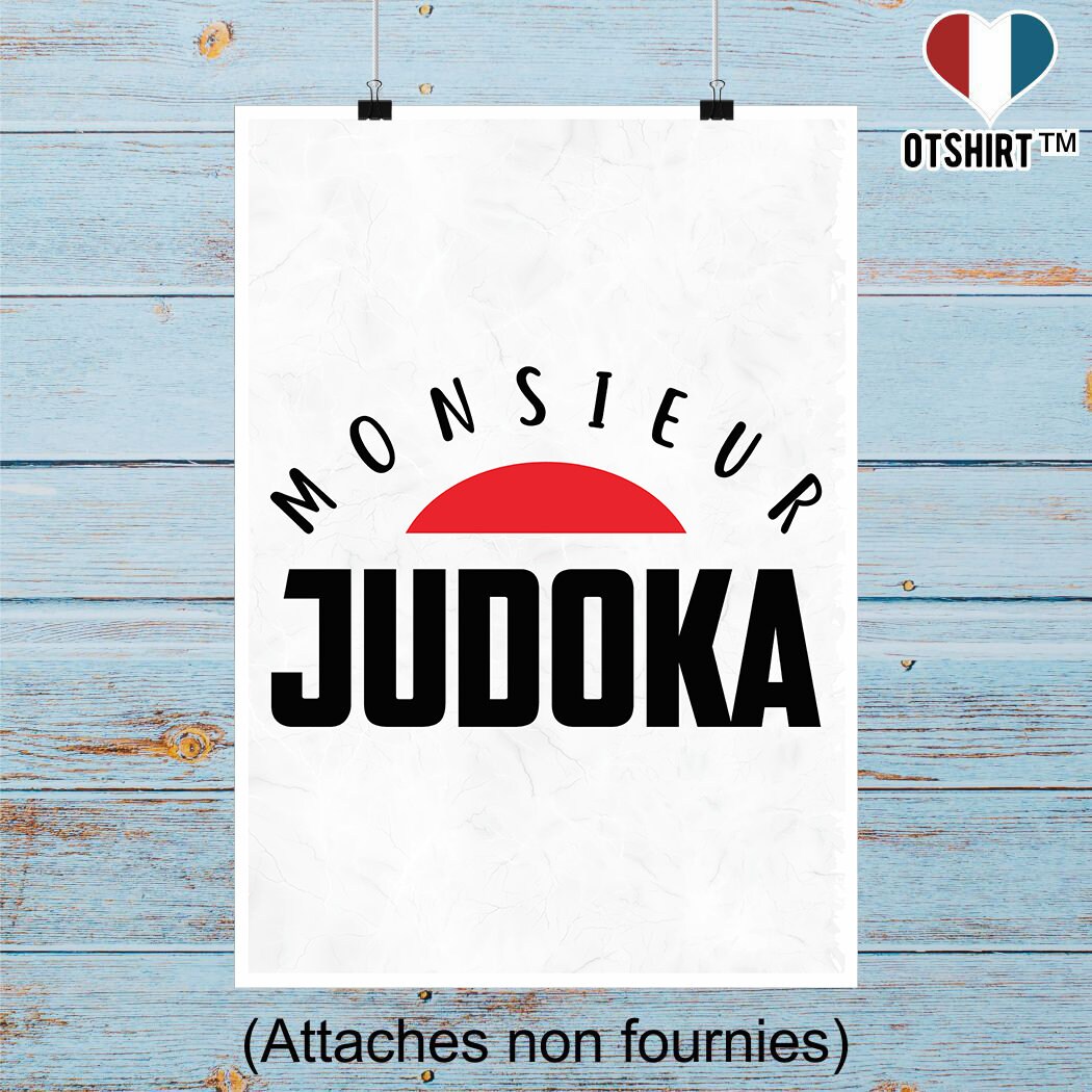 Affiche Monsieur Judoka | Cadeau Humour Décoration Murale Poster Citation Anniversaire