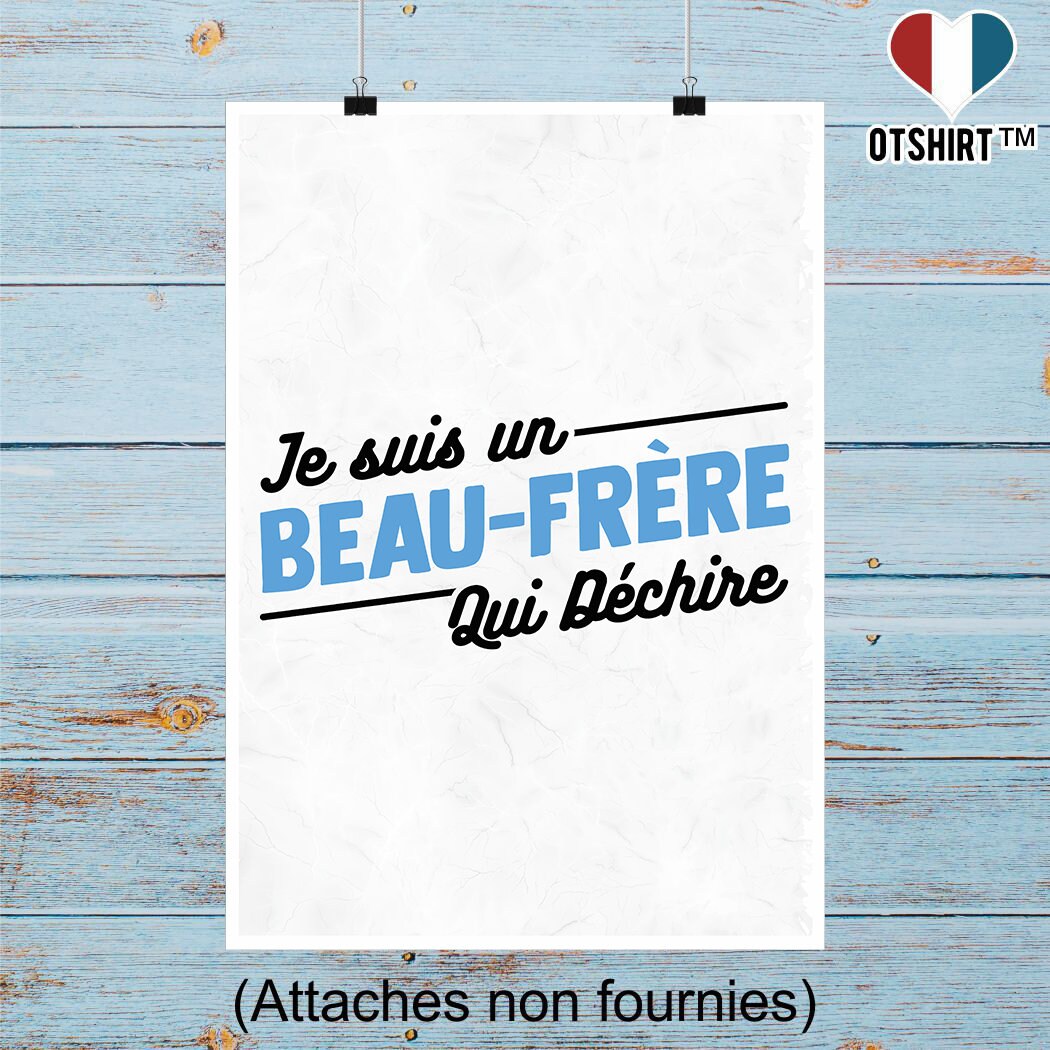 Affiche Un Beau-Frère Qui Déchire 2 | Cadeau Humour Décoration Murale Poster Citation Anniversaire