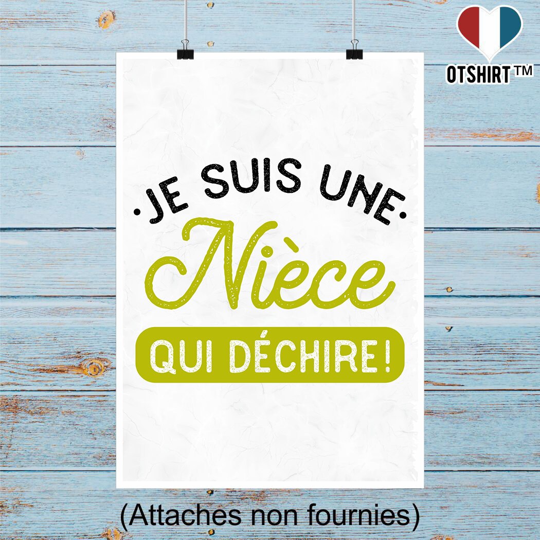 Affiche Une Nièce Qui Déchire 2 | Cadeau Humour Décoration Murale Poster Citation Anniversaire