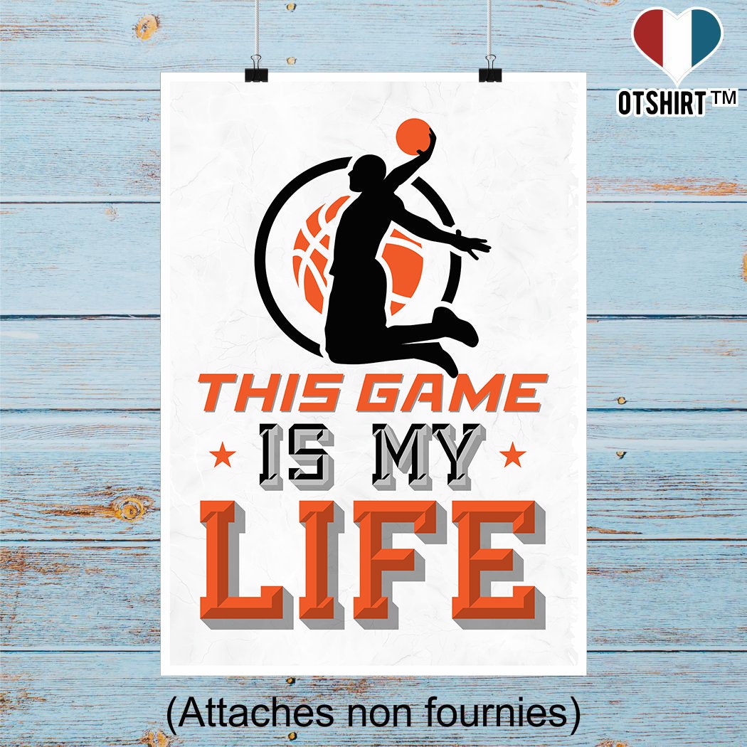 Affiche This Game Is My Life | Cadeau Humour Décoration Murale Poster Citation Anniversaire