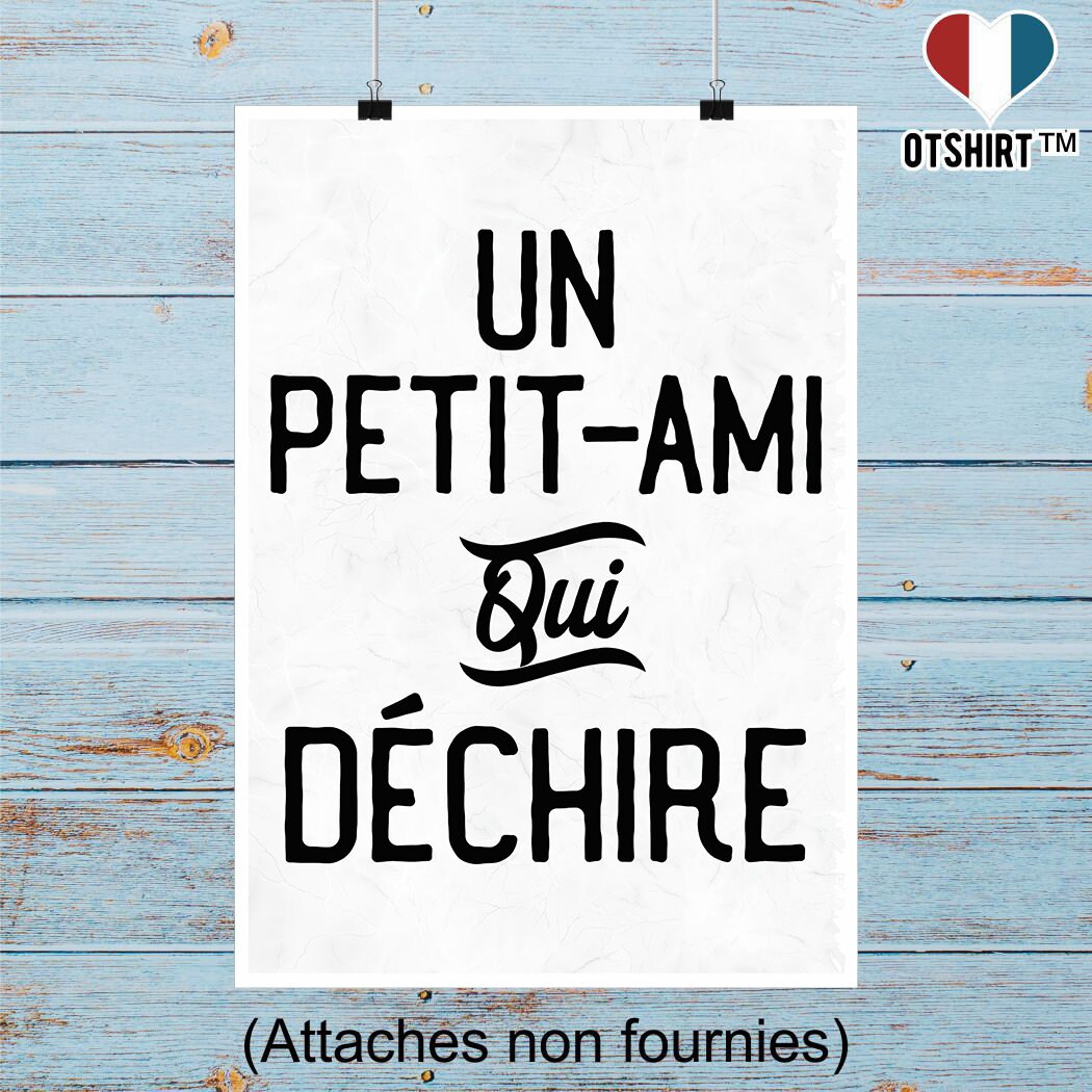 Affiche Un Petit-Ami Qui Déchire | Cadeau Humour Décoration Murale Poster Citation Anniversaire