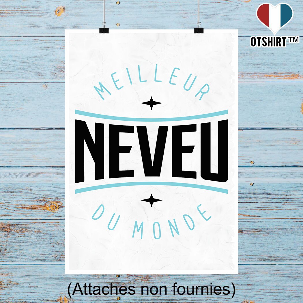 Affiche Meilleur Neveu | Cadeau Humour Décoration Murale Poster Citation Anniversaire