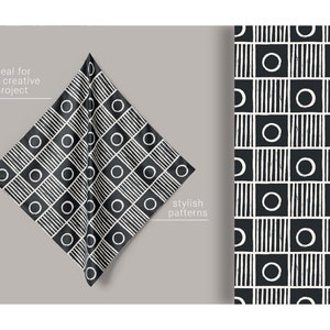 70 Digital Paper Bundle, Abstract Seamless Patterns Boho Organic Shapes ...