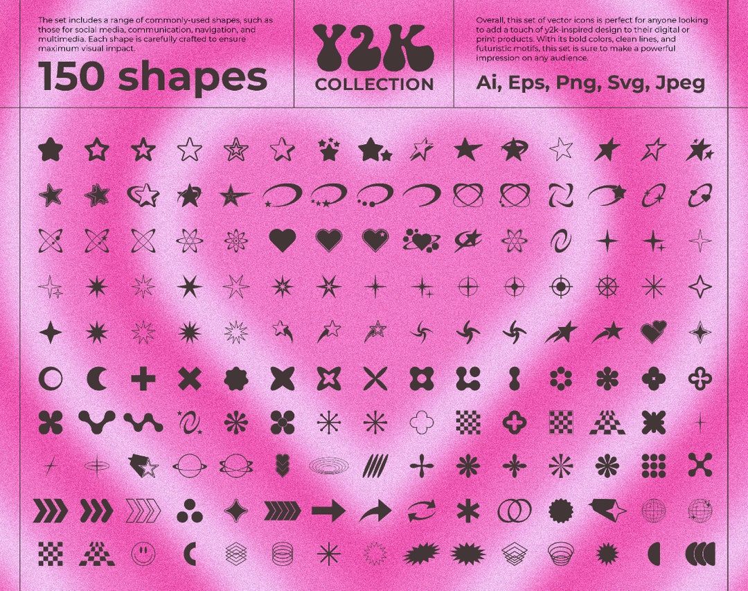 Cyber Y2K - Data Shapes, Icons