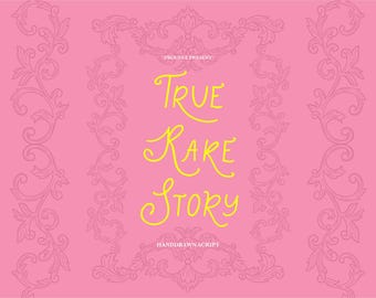 True Rare Story Wedding Script Font | Elegant Handwritten Calligraphy Font for Canva & Procreate, Modern Cursive Invitation Font