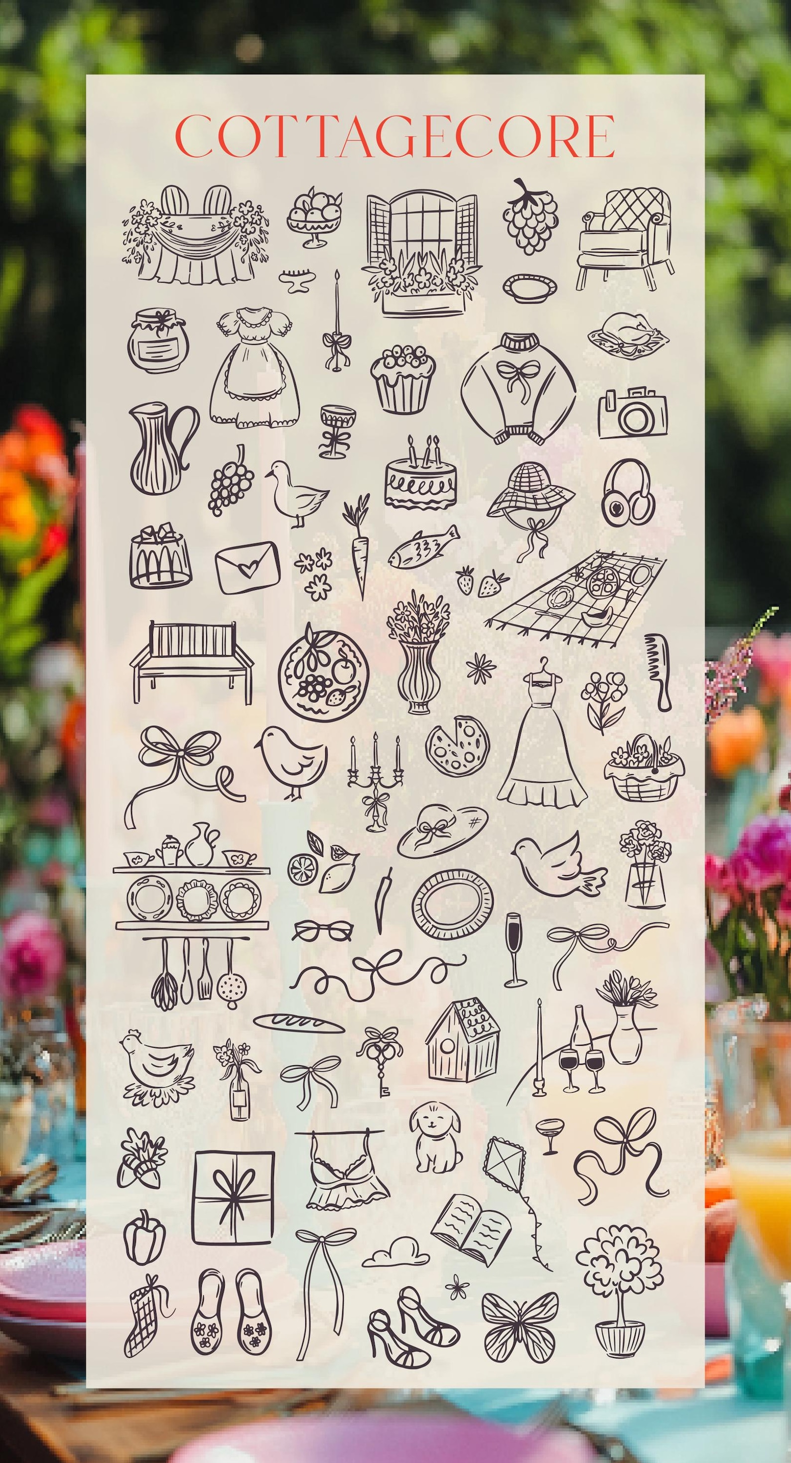 Cottagecore SVG & PNG Bundle | Cozy Countryside Clipart | Farmhouse ...