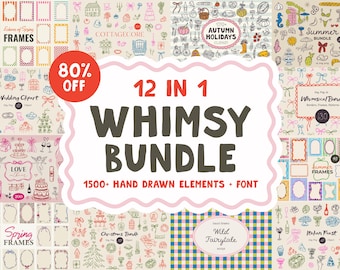 12 in 1 Hochzeit & mehr Clipart Bundle | Wunderliche Doodle SVG- und PNG-Symbole, Canva bearbeitbares Design für Bachelorette, Einladungen, Datum speichern