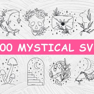 Mystical Svg Bundle, Mystical Svg, Moon Svg, Skull Svg, Magical Svg, Celestial Svg, Hand and floral Svg, Boho Svg, Svg Files for Cricut