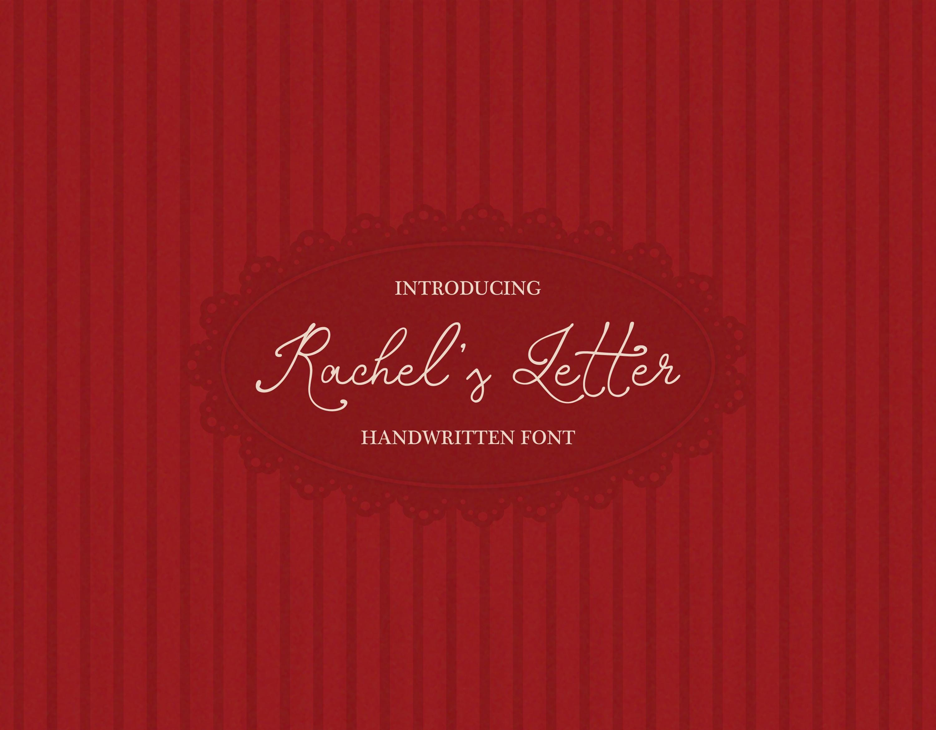 Rachel's Letter Wedding Calligraphy Font | Elegant Handwritten Script ...