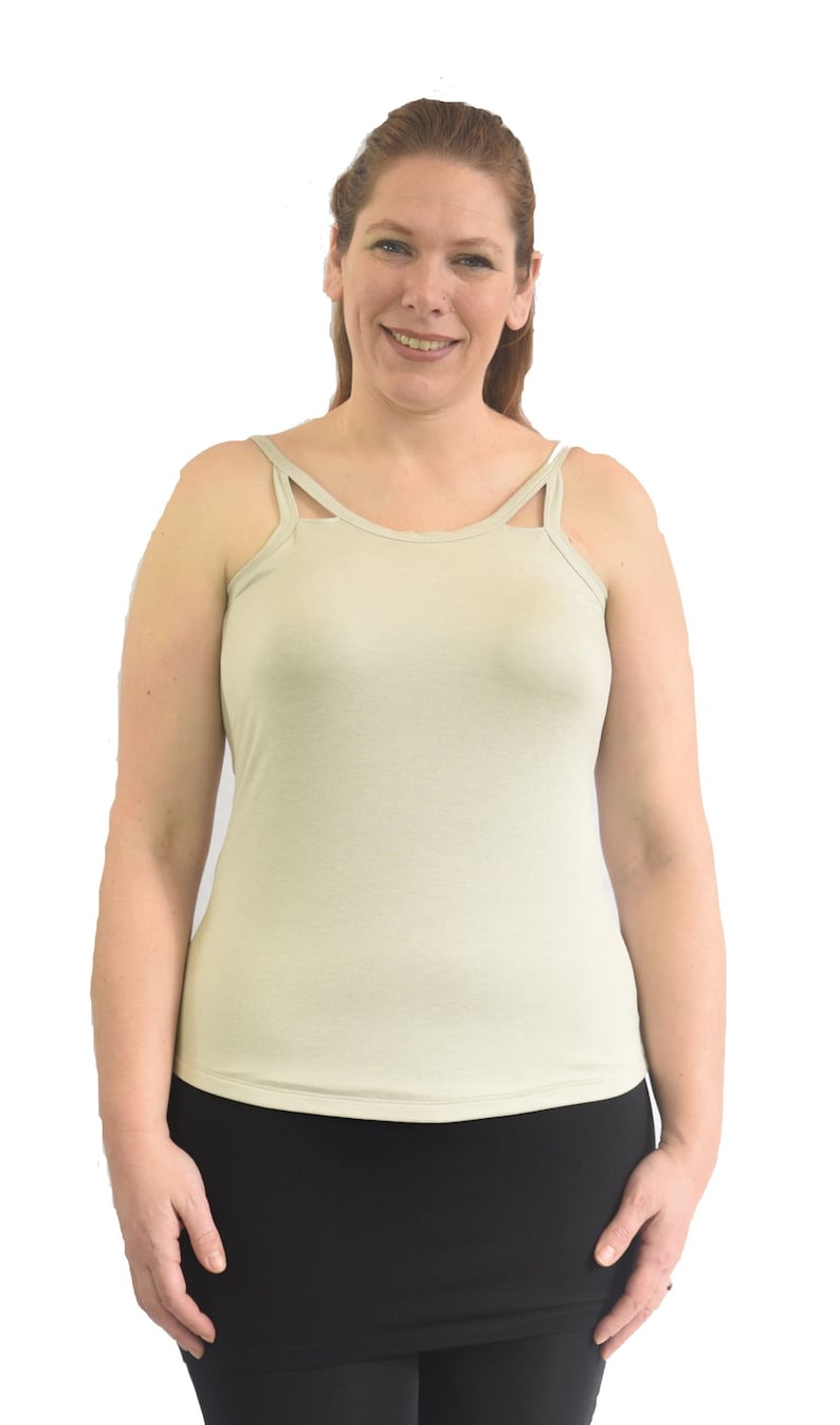 Mastectomy Camisole / Cutout Tank Top With Builtin Breast Prosthetics