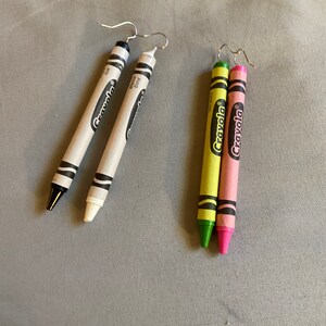 Crayola Crayon Earrings Quirky, Unique