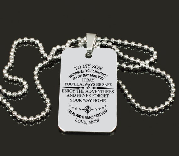 mum and son necklace