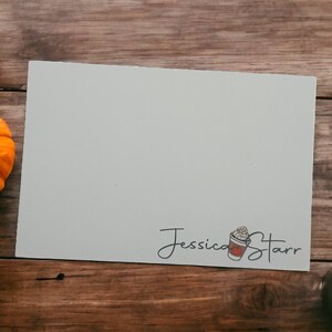 Personalized Stationery Cards set, Flat Notecards, Personalized Stationary Card Set Flat Note Cards and Envelopes, Flat Cards| Fall |Pumpkin