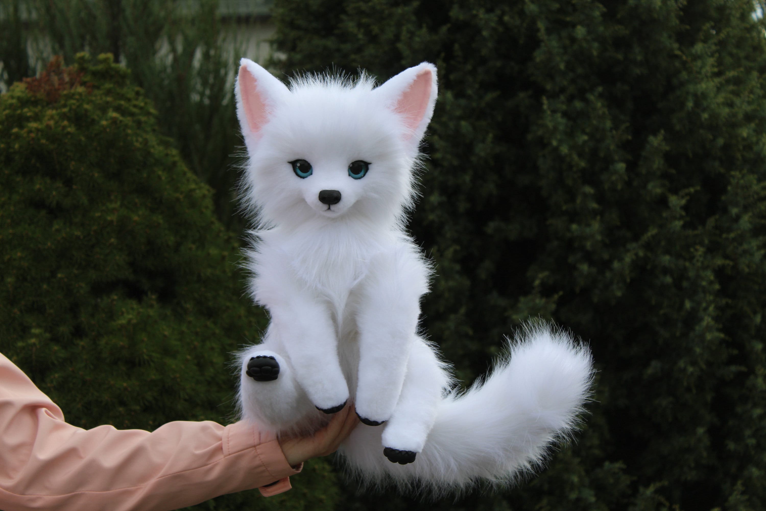 white wolf plush