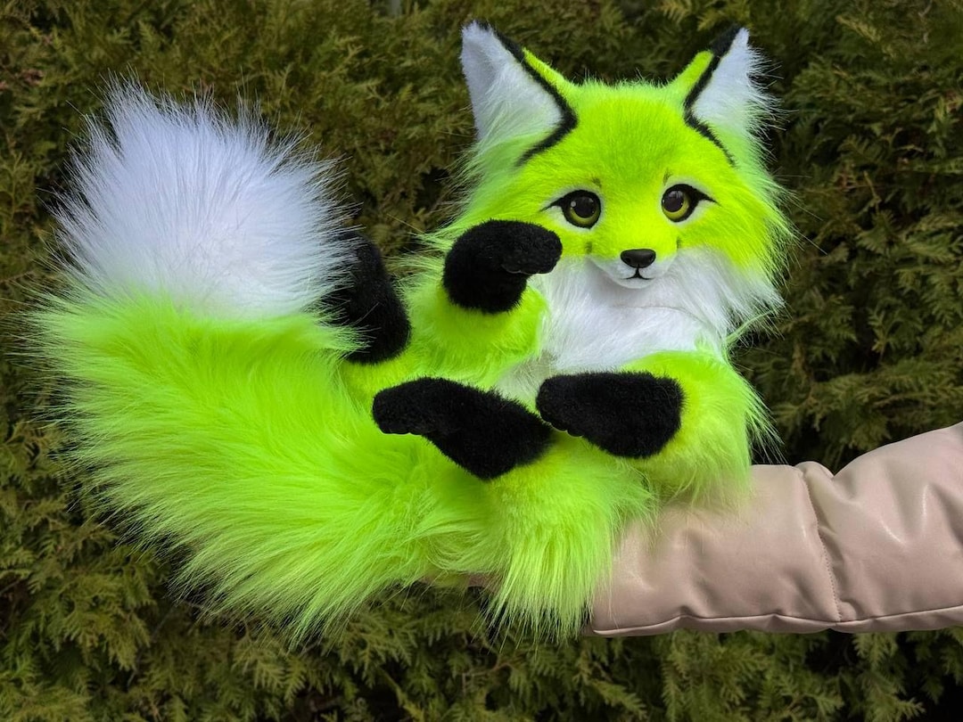 Pre-order Neon Fox Poseable Art Doll Plush Animal - Etsy