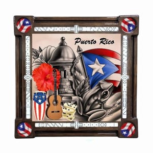 Puerto Rican Titled Domino Table Kona Color by Domino Tables by Art