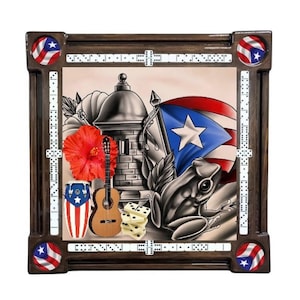 Puerto Rican Culture Domino Table by Domino Tables by Art