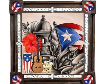 Puerto Rican Culture Domino Table by Domino Tables by Art