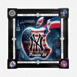 NY Teams PIRULITE by Domino Tables by Art: plus 2 sets double 6 custom dominos for 120