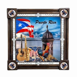 Puerto Rican Morro Collage 1 Domino Table by Domino Tables by Art