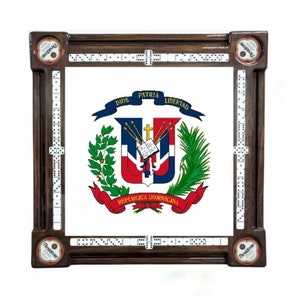 Dominican Escudo White Domino Table by Domino Tables by Art