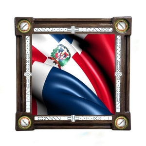 Dominican Flag Super 3D Domino Table by Domino Tables by Art