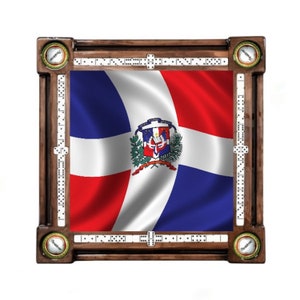 Dominican Flag Domino Table by Domino Tables by Art
